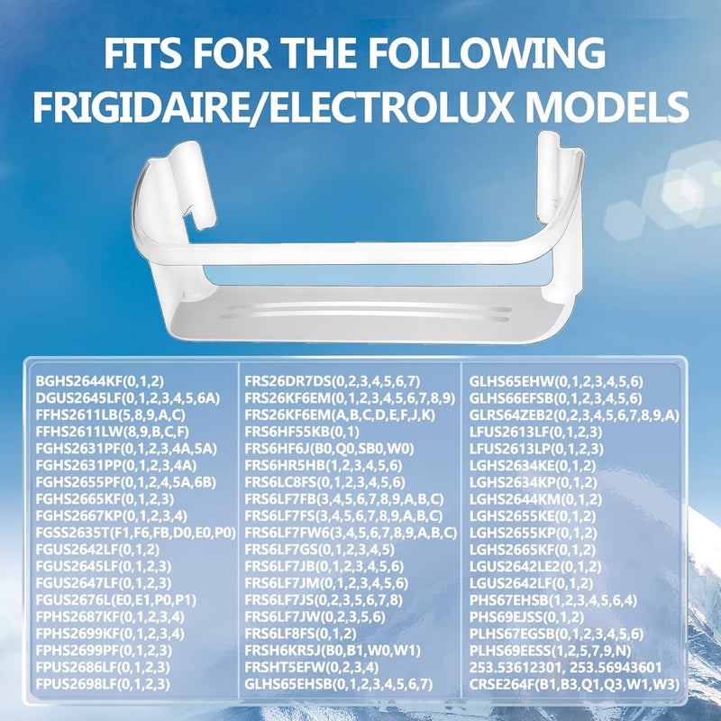 LFORBB UPGRADE 240323002 Refrigerator Door Shelf Bin Replacement Part, Compatible with Frigidaire FGHS2631PF4A, FGHS2655PF5A, FGHS2655PF4, DGUS2645LF6A,FGUS2642LF2 Bottom Shelf with 2 Soda Can Organizer - Image 4